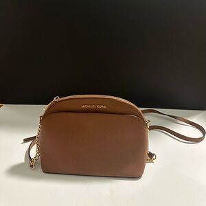 Michael Kors Brown Crossbody Bag with Gold Hardware